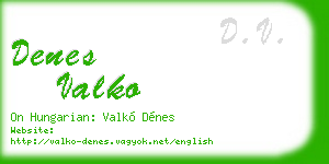 denes valko business card